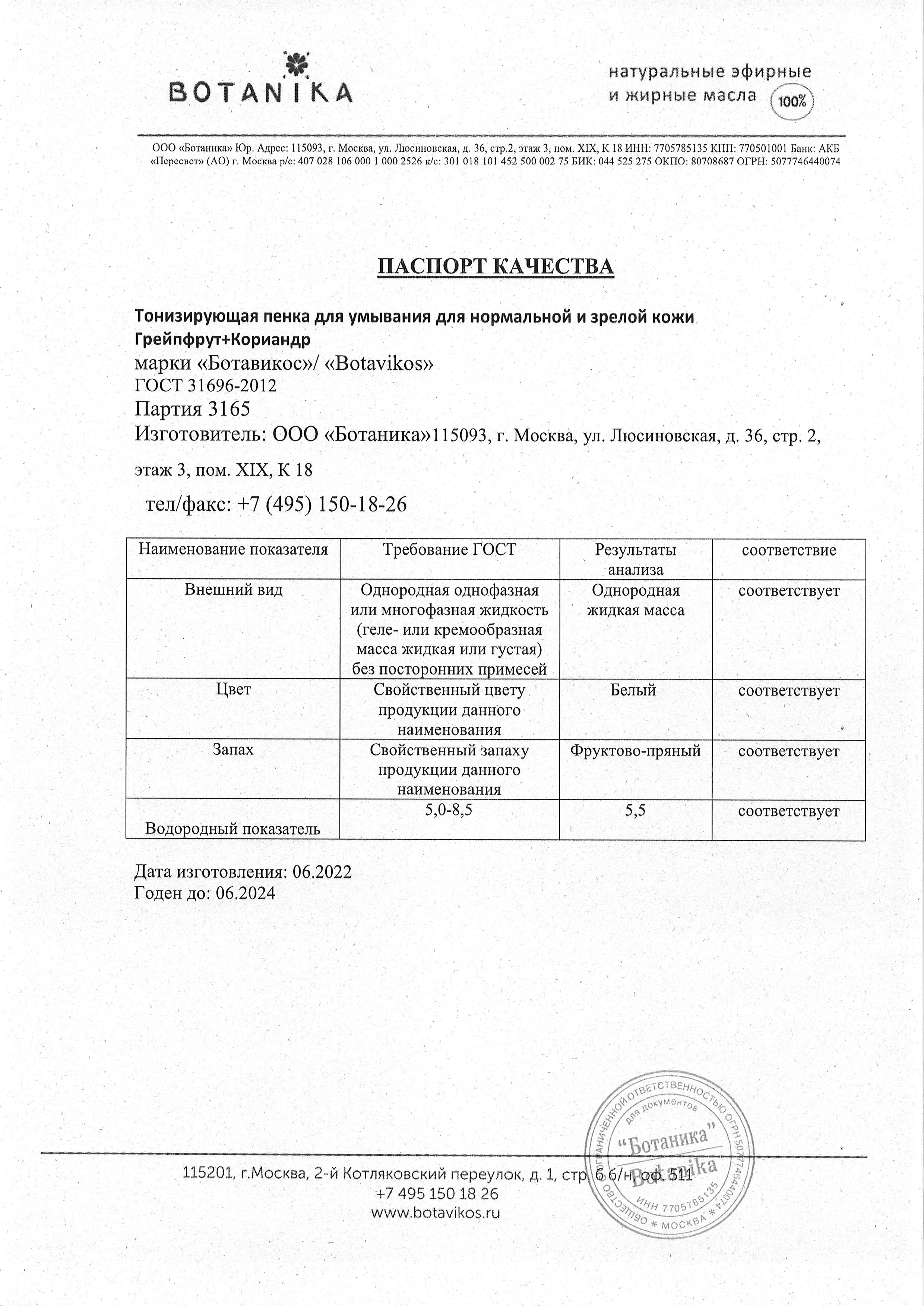 Паспорт №062022